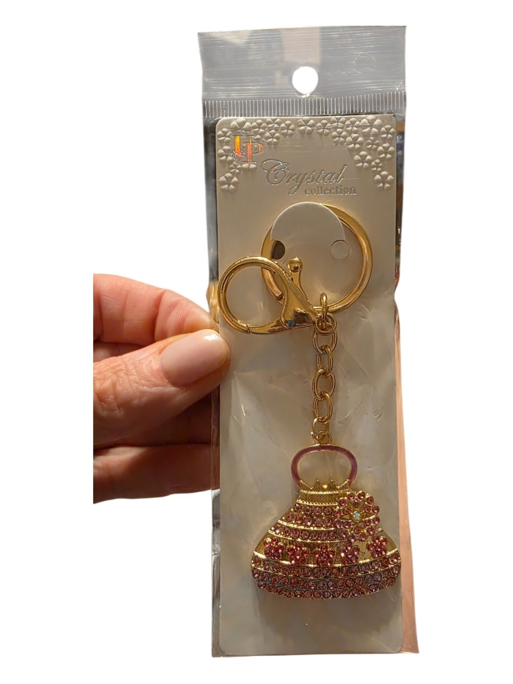 Pink and Gold Purse Keychain/Bag Charm